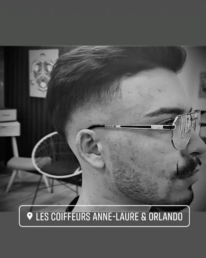 Dégradé net et barbe taillée