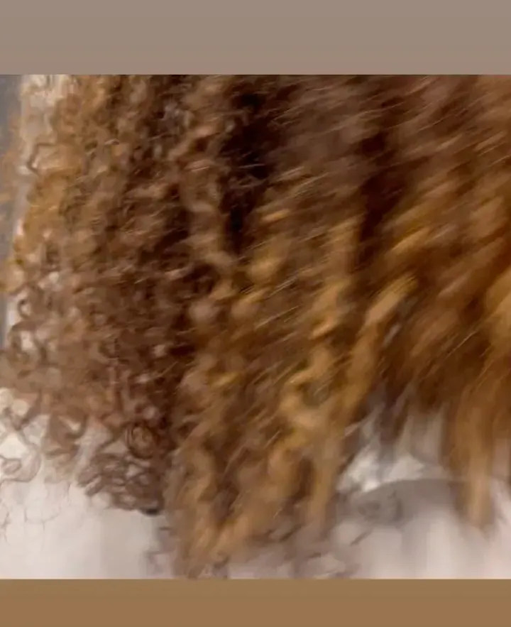 Couleur contrastée sur cheveux longs afro