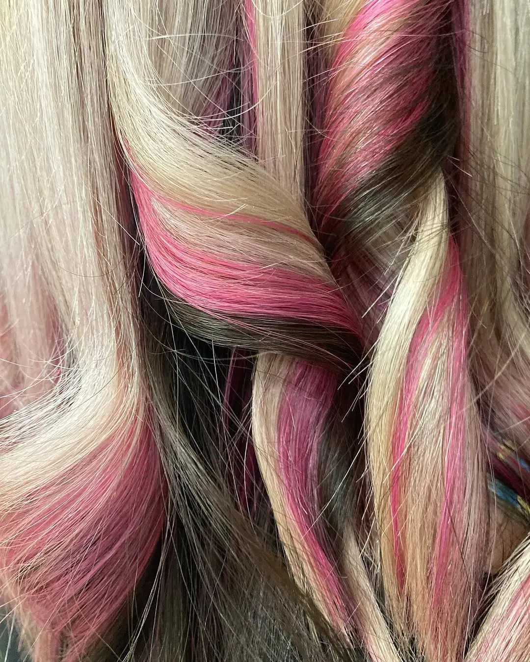 Mèches fantaisie roses