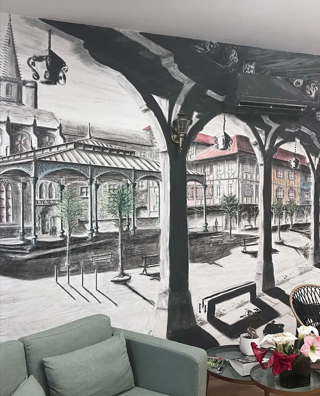 La fresque des couverts de Mirepoix, dans le salon