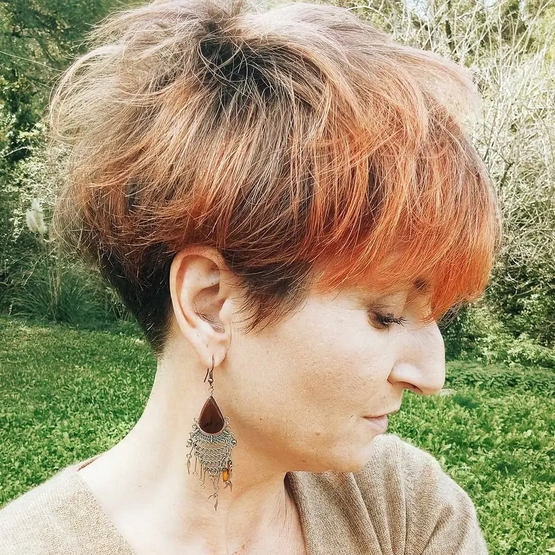 Coupe pixie, cuivré automnal